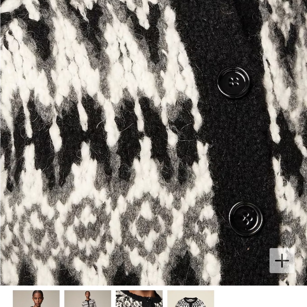 J Crew Fair Isle Cropped Cardigan NWT - Picture 2 of 2